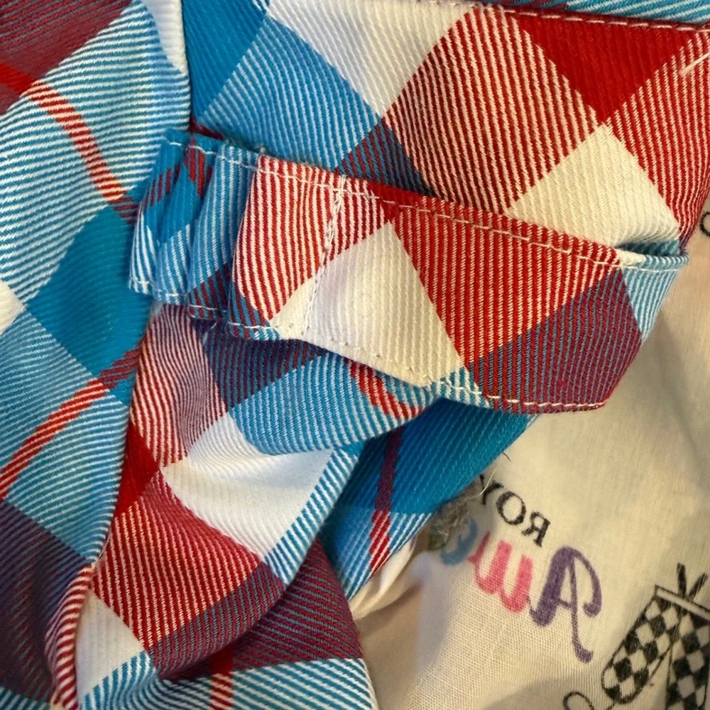 Spicy Golfer Royal & Awesome Mens Red White Blue Plaid Golf Shorts 40 Funky Loud